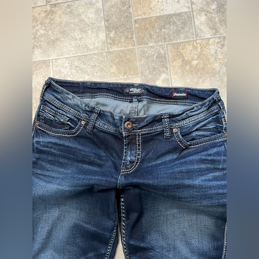 Women’s silver jeans Elyse mid straight 12/32 - Picture 4 of 8